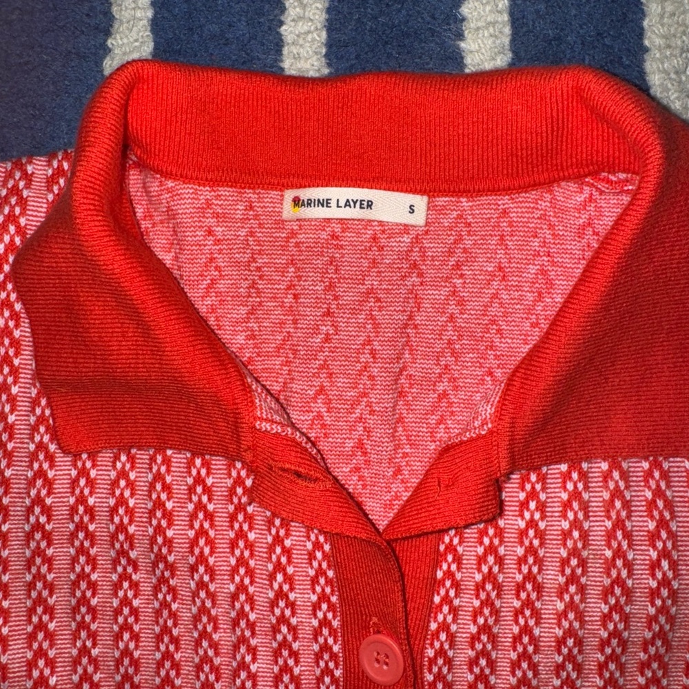 Red Button-Up Dress - Picture 4 of 7